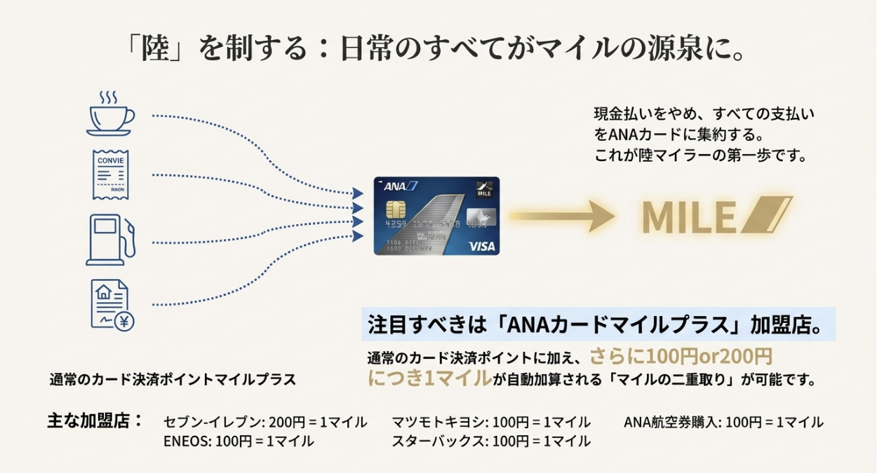 ANAマイル攻略ガイド：1マイルいくらの価値があるのか？、マイルを貯める３つの方法、誰でもできる日常生活編、初めての夢の無料国内旅行 | NEW  LIFE